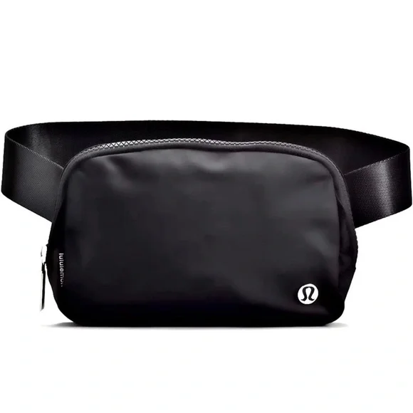 lululemon belt bag with logo on strap I really was hoping to not love this Clear belt bag 1L *Logo bc I don't  need another belt bag. But it is the cutest thing ever! Love the written lululemon  logo